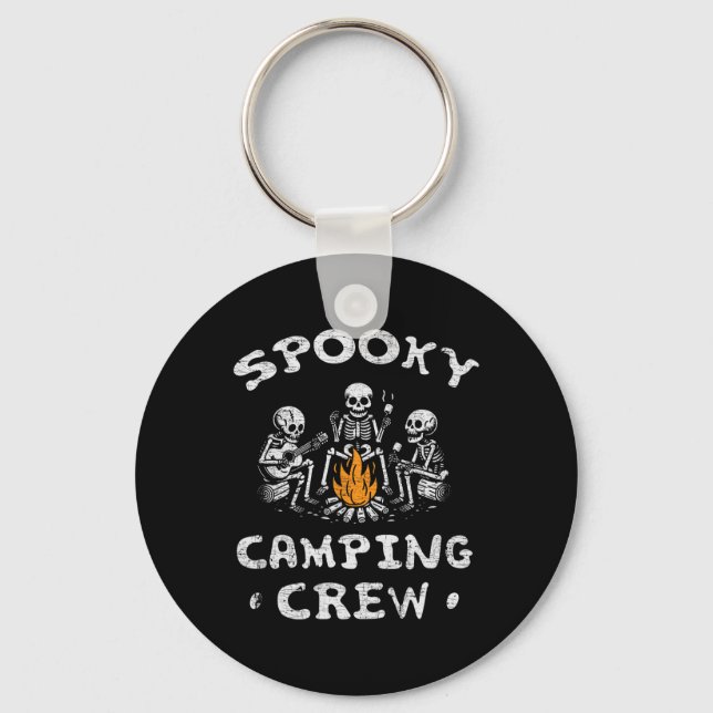 Chaveiro Ataque à Mata-Vestígios de Halloween Acampando Ske (Frente)