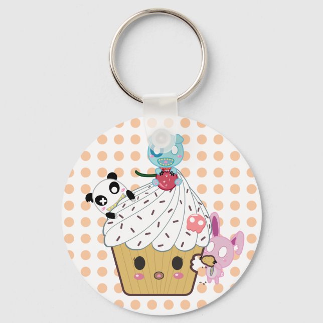 Chaveiro Ataque ao cupcake! (>_<) (Frente)