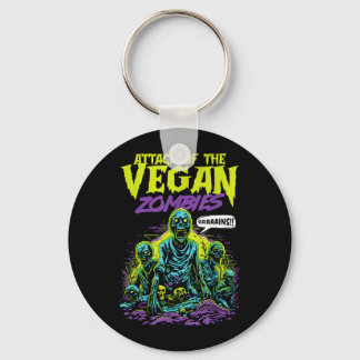 Chaveiro Ataque dos Zumbis Veganos Halloween Vegetariano