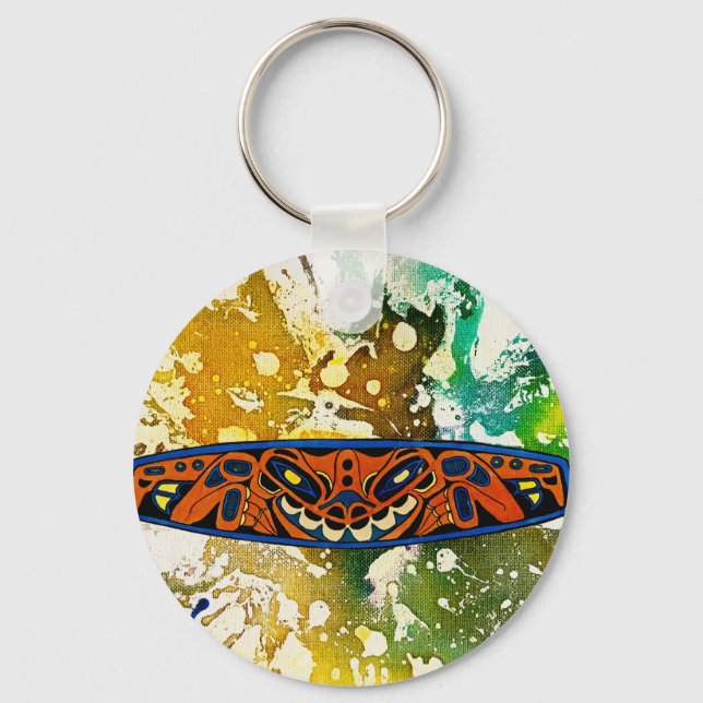 Chaveiro Athabascan Totem por Michael Moffa (Frente)