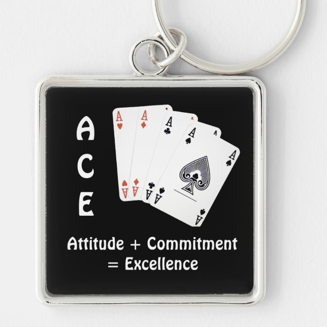 Chaveiro Atitude ACE + Compromisso = Excelência (Frente)