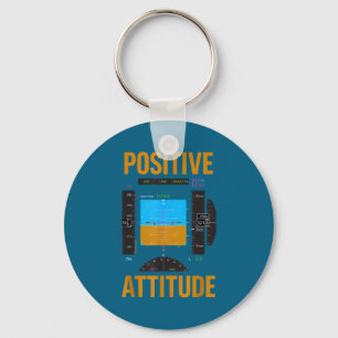 Chaveiro Atitude positiva instrumento de aviação piloto eng