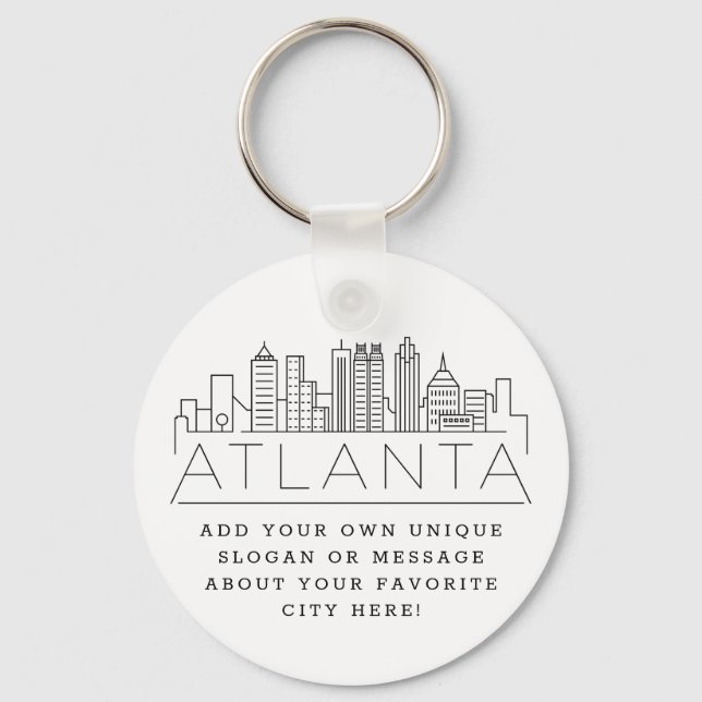 Chaveiro Atlanta, Georgia Stylized Skyline | Slogan Persona (Frente)