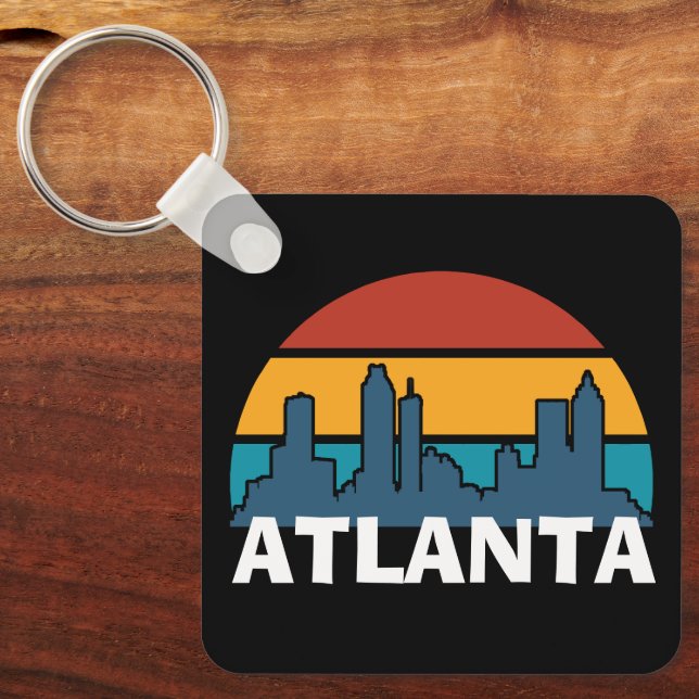 Chaveiro Atlanta Georgia Vintage Sunset Cityscape (Frente)