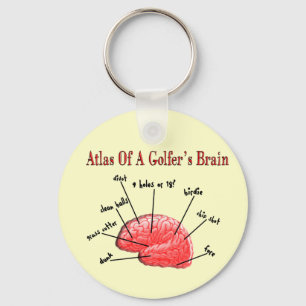 Chaveiro Atlas do cérebro de um jogador de golfe