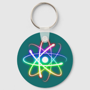 Chaveiro Atom brilhante colorido Geek