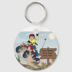 Chaveiro ATV Rider - Cartoon masculino por PrintedPerfectio