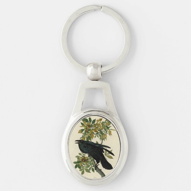 Chaveiro Audubon Raven Bird Classic Trabalho de arte (Frente)