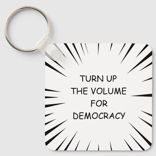 Chaveiro Aumente O Volume Da Democracia (Frente)