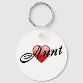 Chaveiro Aunt with Heart Graphic