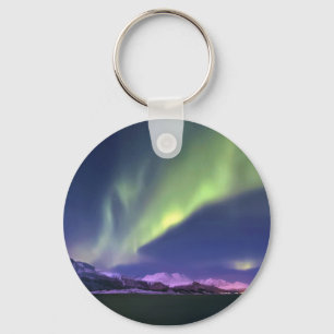 Chaveiro Aurora Borealis acima de Lyngenfjorden Noruega