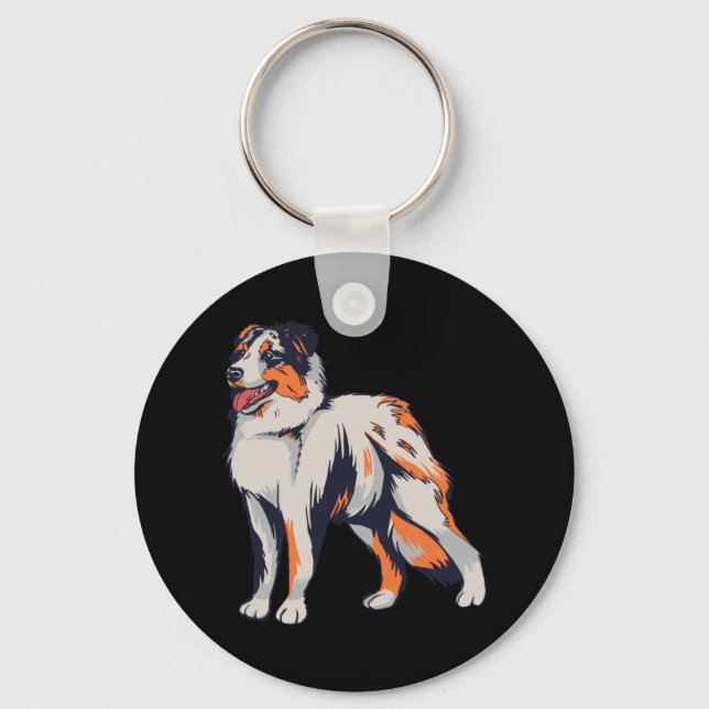 Chaveiro Aussie - Cão Pastor Australiano (Frente)