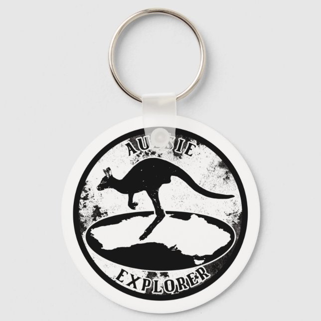 Chaveiro Aussie Explorer in grunge  (Frente)