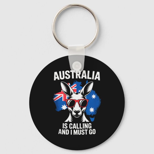 Chaveiro Australia Is Calling And I Must Go Kangaroo Outbac (Frente)
