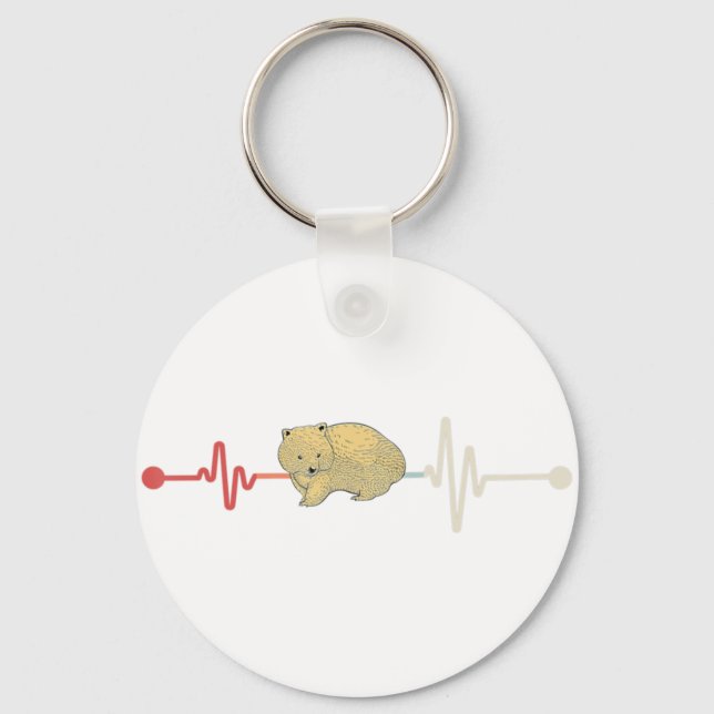 Chaveiro Austrália Outback Animal Heartbeat Aussie Wildlife (Frente)