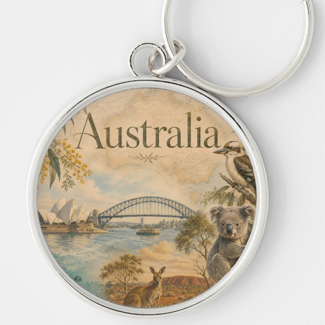 Chaveiro Austrália para os amantes da Austrália (Frente)