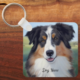Chaveiro Australian Shepherd Portrait -