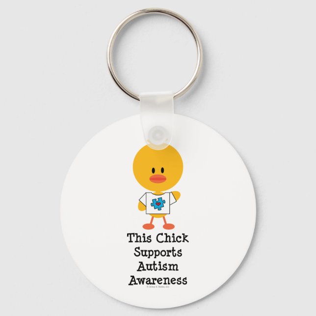 Chaveiro Autism Awareness Chick Keychain (Frente)