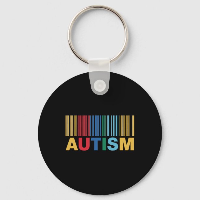 Chaveiro Autism Byrcode Awarness Inclusive Trabalho de arte (Frente)