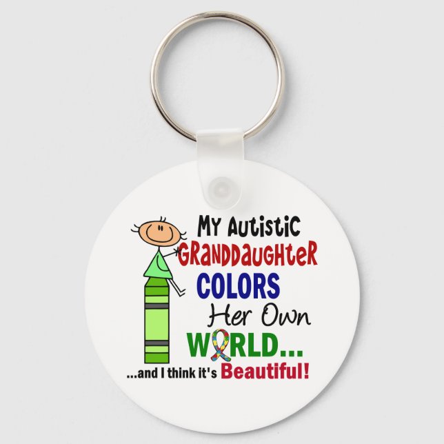 Chaveiro Autism COORDENA A SUA neta MUNDIAL (Frente)