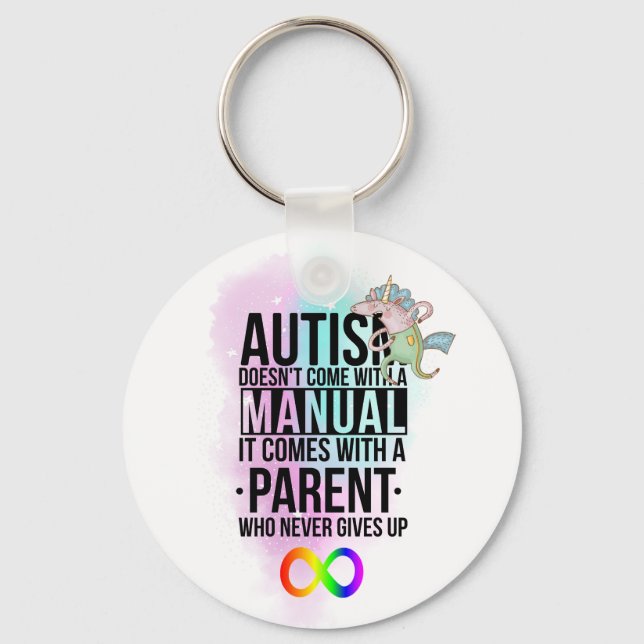 Chaveiro Autism Mom Dad Parent Slogan - Neurodiversity (Frente)