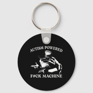 Chaveiro Autism Powered F#ck Machine Engraçado Sapo de Memó