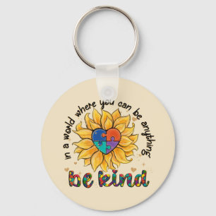 Chaveiro Autism Sunflower Be Kind