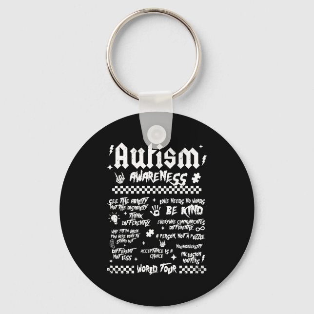 Chaveiro Autism World Tour Autism Awareness (on Back)  (Frente)