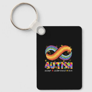 Chaveiro Autismo Aceitar Compreender Amor Arco-íris Infinit