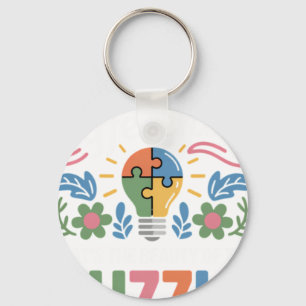 Chaveiro Autismo Arco-íris Orgulho Autista Inclusão TDAH