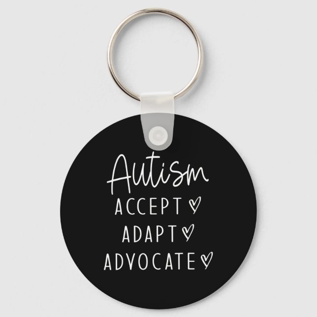 Chaveiro Autismo Autismo Accept Adaptar Advocate (Frente)