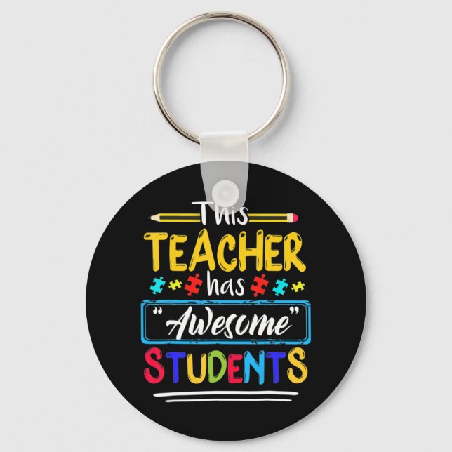 Chaveiro Autismo Consciência que este professor tem estudio (Frente)