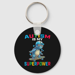 Chaveiro Autismo É Minha Superpotência Dino Quebra-cabeça S