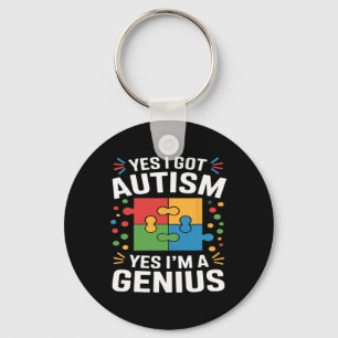 Chaveiro Autismo Engraçado Sensibilização Crianças Quebra-c