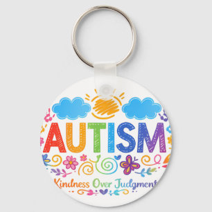Chaveiro Autismo Gentileza Amor Arremesso de Mãos Sol Nuvem