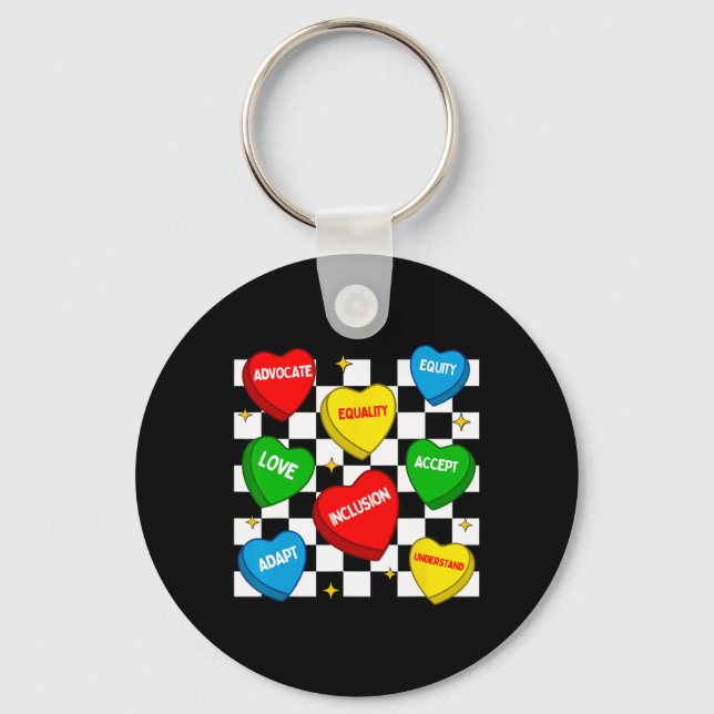 Chaveiro Autismo Inspiracional do Professor Especial de Edu (Frente)