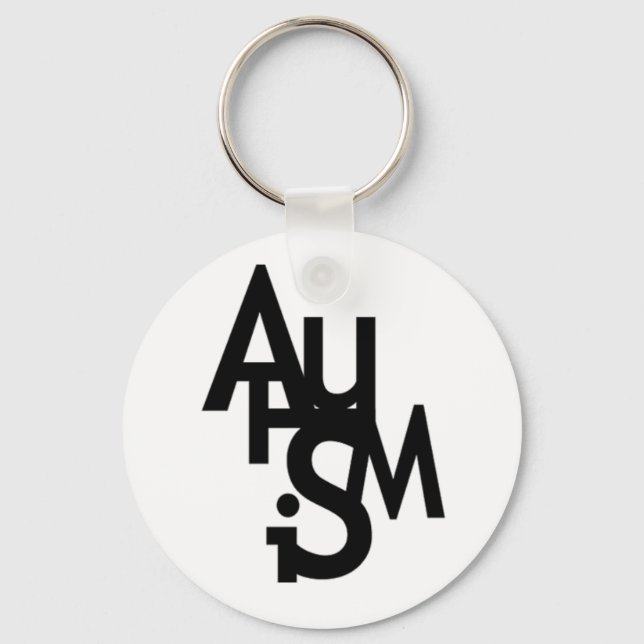 Chaveiro Autismo (Letras Mumbidas) (Frente)