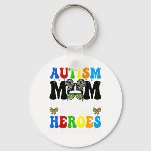 Chaveiro Autismo Mãe Levantando Herói Bagunça Mensagem Bun