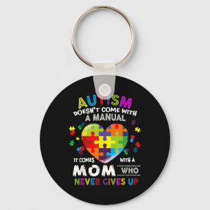 Chaveiro Autismo Mamãe Não Vem Com Um Autismo Manual Mulher