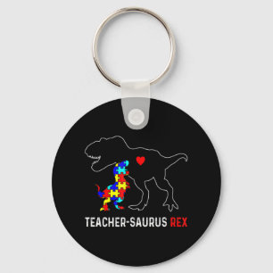 Chaveiro Autismo Professor Dinosaur Teachersaurus Rex Aware