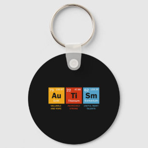 Chaveiro Autismo Química Elementos de Mesa Periódicos Autis