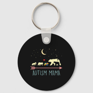 Chaveiro Autismo Sensibilização Mamãe Urso 4 Cubs Autismo M