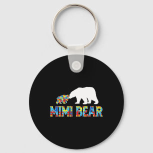 Chaveiro Autismo Sensibilização Mimi Bear Quebra-cabeça de