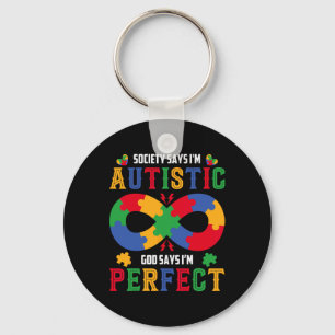 Chaveiro Autismo Sensibilização Sociedade Diz Que Eu Sou Au