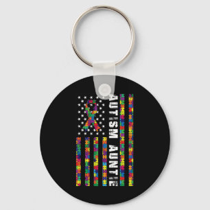 Chaveiro Autismo Tia Americana Flag Autism - Presente de Co