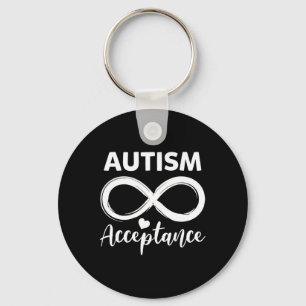 Chaveiro Autismo - Vermelho em vez disso - Aceitação sem Co