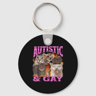 Chaveiro Autista E Gay Meme De Gato Engraçado Gráfico De Bo