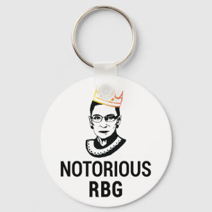 Chaveiro Autoamor Feminista, Notoriosa Coroa Dourada RBG