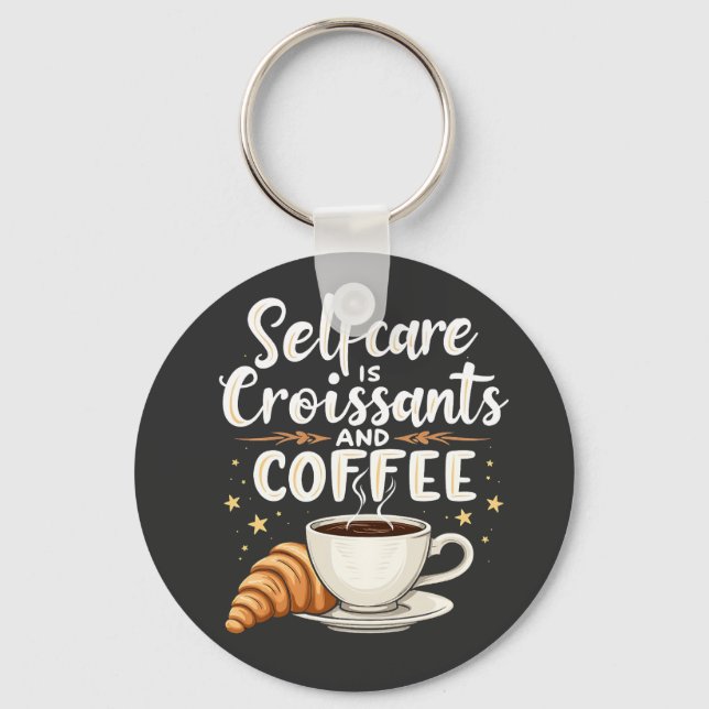 Chaveiro Autoatendimento é Croissant e Cafeine Patesry (Frente)