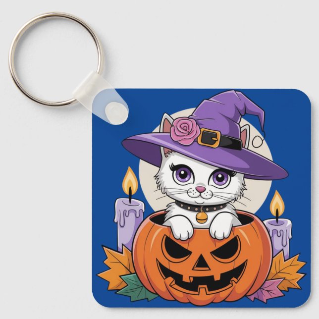 Chaveiro Autumn Cat Magic (Frente)